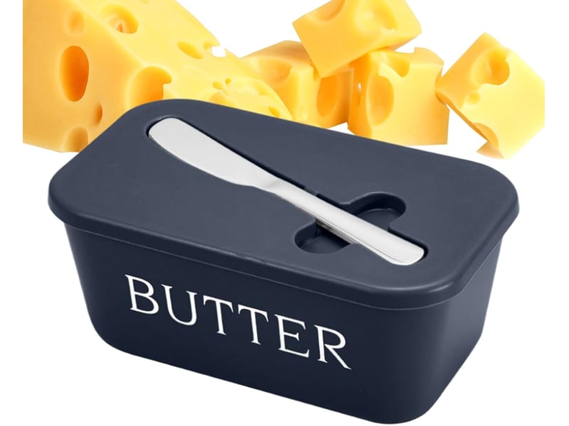  Beurrier,couvercle à beurre avec couteau et conteneur à fromage hermétique pour cuisine service camping réfrigérateur frigo salle à manger et compto OGS000264LSY - Conforama E