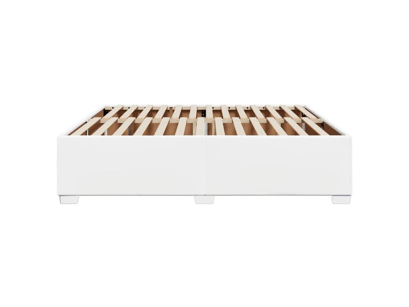  Lit double- lit adulte -  cadre de lit sans matelas blanc 200x200 cm similicuir  - Conforama D