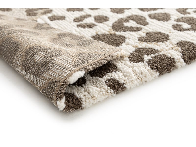  Bobochic tapis poils courts leone motif léopard beige 120x170 LEONE - Conforama D