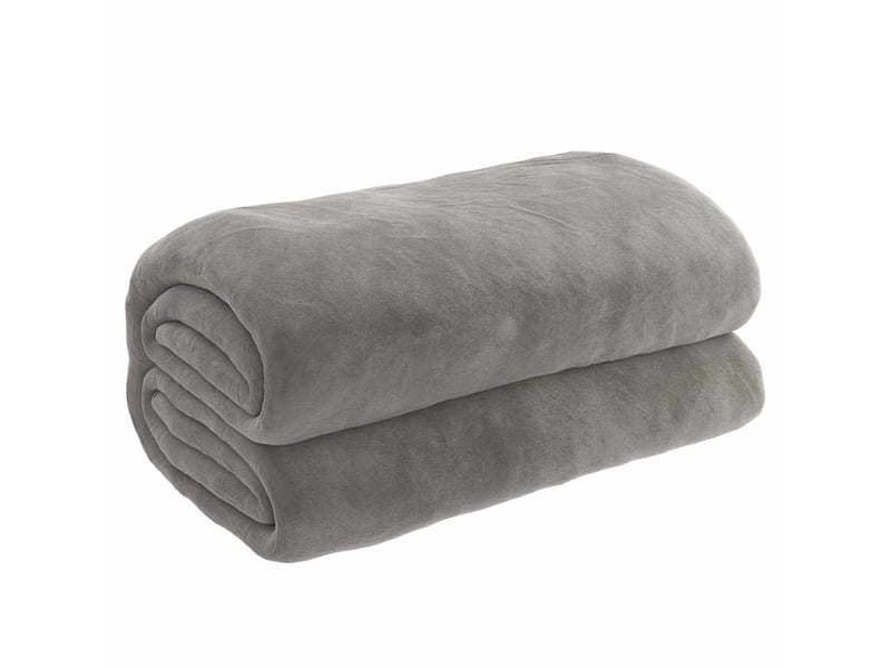  Couverture lestée adulte avec housse gris 150x200 cm 7 kg tissu  - Conforama A