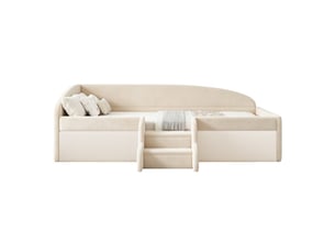 Lit simple 90x190 cm DZMDIP coloris beige