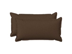 Lot de 2 coussins avec oreiller, coussins décoratifs houten marron lin synthétique cf51170
