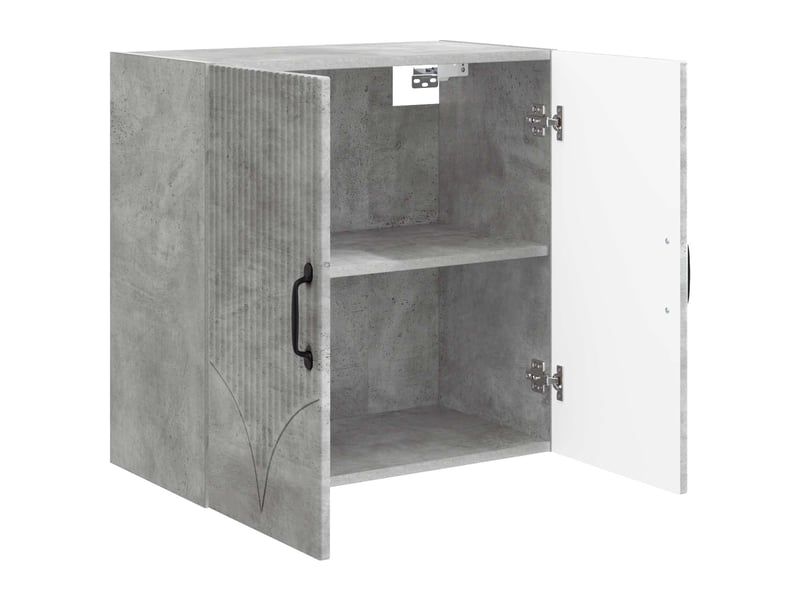  Armoire murale salon, meuble de rangement 59x31x60 cm bois d'ingénierie gris béton shl7366  - Conforama C