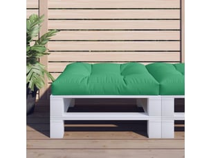 Coussin de palette, coussin de chaise, coussin de canapé vert 70x70x12 cm tissu cf55496