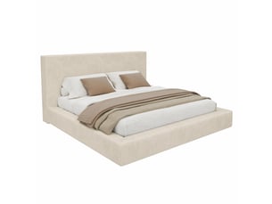 Lit 2 places 160x200 cm KORFEE coloris beige