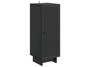 Buffet - bahut - meuble de rangement noir 33 x 34,5 x 90 cm bois d'ingénierie