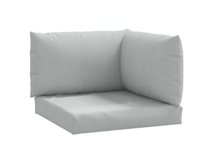 Lot de 3 coussins de palette, coussins de canapé gris clair mélangé tissu cf59672