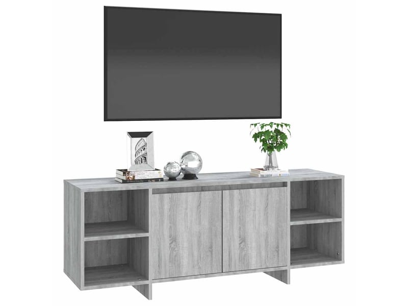  Meuble tv - banc tv - meuble de rangement sonoma gris 130x35x50 cm bois d'ingénierie  - Conforama D