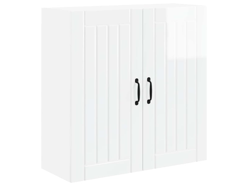  Meuble mural de cuisine, armoire de cuisine blanc brillant 80x31x80cm shl1049  - Conforama A