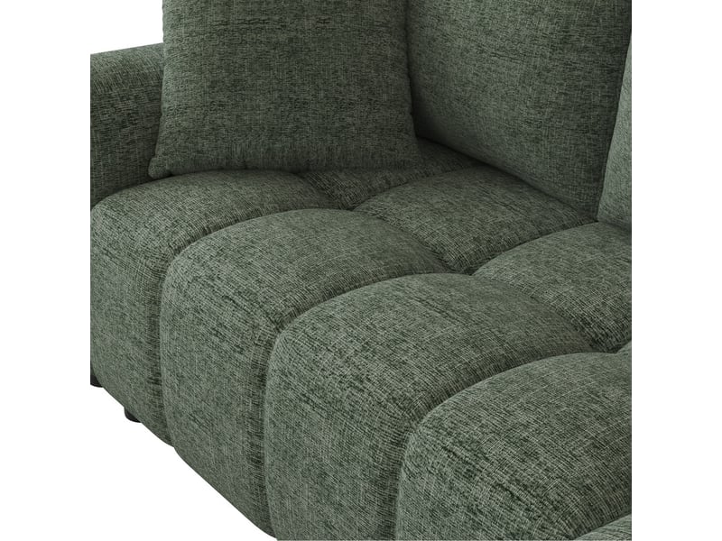  Canapé d'angle en l,3 places, avec 2 coussins décoratifs, adapté au salon et à l'appartement,204 x 127 x 82,5 cm,vert  - Conforama E