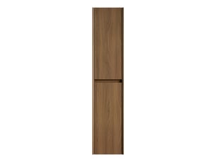 Meuble de salle de bain haut - colonne avec 2 portes et étagère réglable - couleur expresso - 140cm