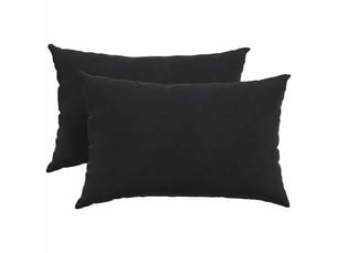 Lot de 2 coussins de canapé, coussins décoratifs noir 60 x 40 cm cf59139