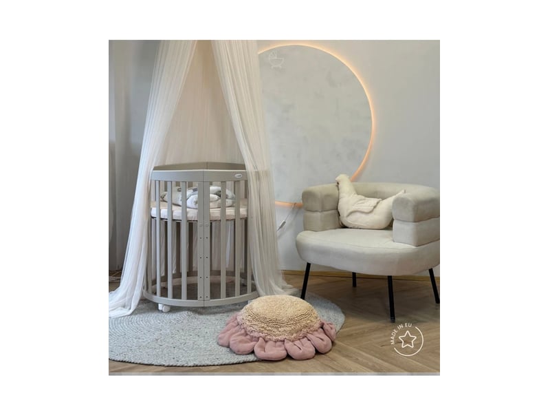  Lit bébé évolutif 7 en 1 ovale - cachemire waldin OWAL-C - Conforama B