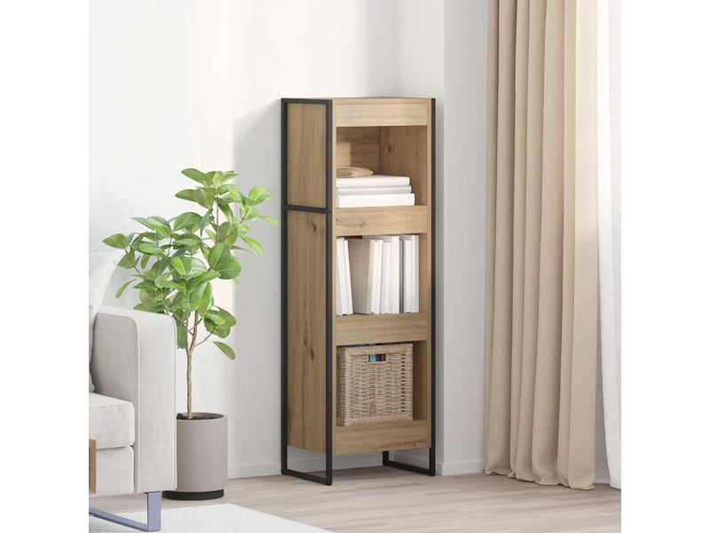 Bibliothèque, armoire à livres 40 x 30 x 121 cm bois d'ingénierie chêne artisan - Conforama B