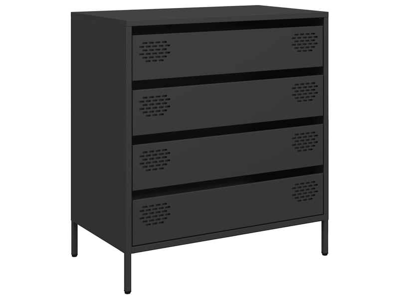  Buffet - bahut - meuble de rangement noir 68x39x73,5 cm acier laminé à froid  - Conforama A