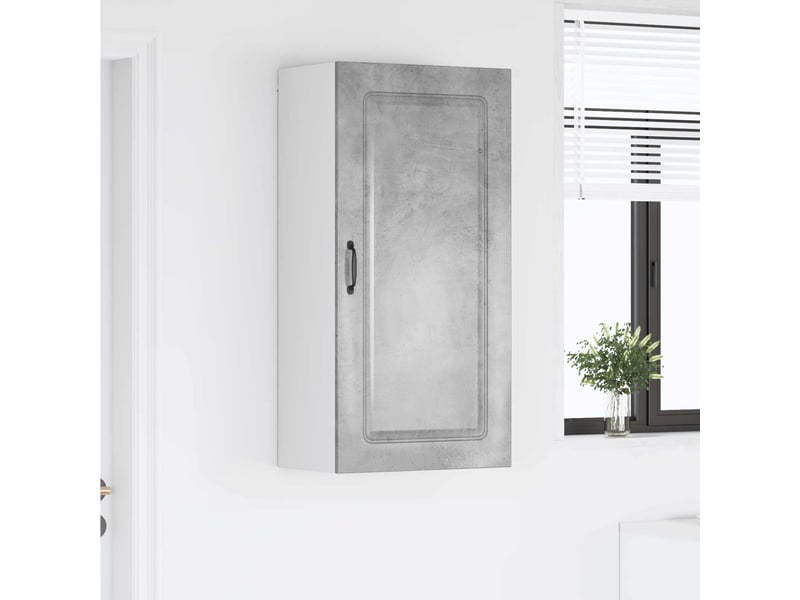 Meuble mural de cuisine | armoire de cuisine gris béton 50x31x100cm - Conforama D