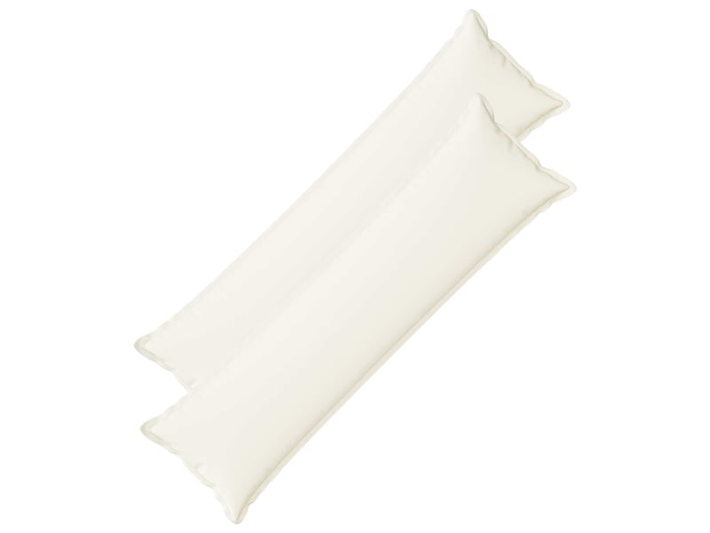 Lot de 2 coussins avec oreiller, coussins décoratifs houten blanc lin synthétique cf51122 - Conforama B