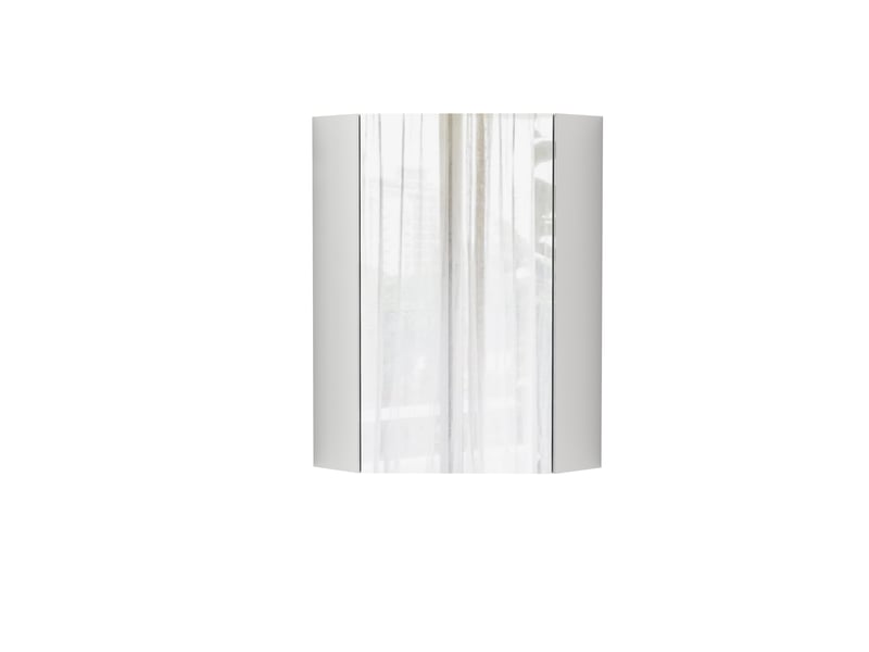  Armoire à miroir d’angle 32.5x32.5x55.6 cm trois faces miroir mdf blanche  - Conforama A