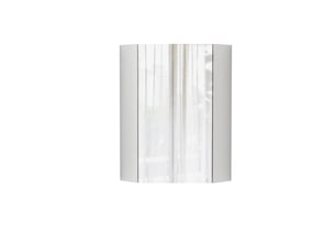 Armoire à miroir d’angle 32.5x32.5x55.6 cm trois faces miroir mdf blanche