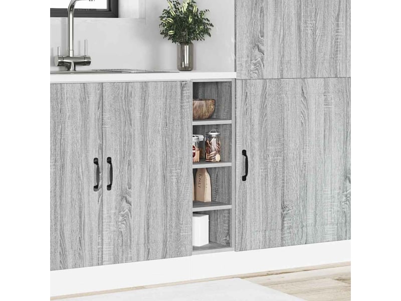  Meuble de rangement, meuble bas de cuisine gris sonoma 20x44,5x81,5 cm bois d'ingénierie  - Conforama C
