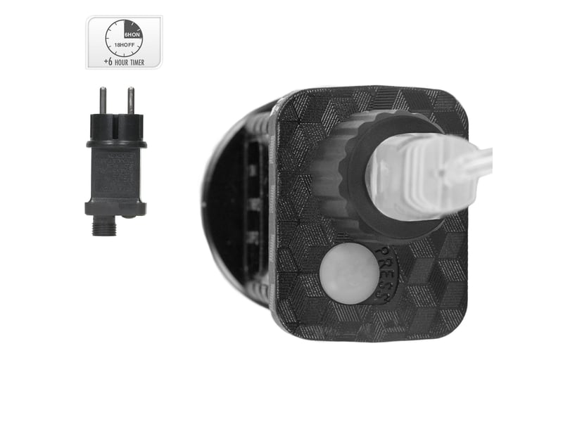 Ecd germany décoration de noël lumineuse avec effet miroir infini, figurine 3d double face, père noël led avec sac, lampe décorative pour fenêtre ou porte avec minuterie, éclairage d'intérieur ECD Germany GmbH - Conforama E