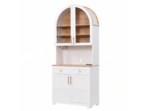 Buffet 4 porte(s)  2 tiroir(s) OKWISH  - 80 cm coloris blanc 