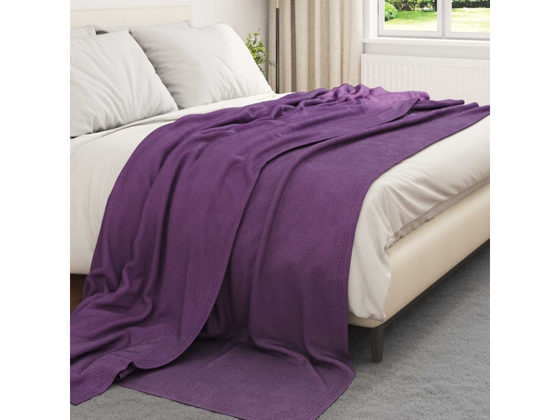 Plaid canapé pourpre 240x220 cm 0.74 kg polaire - Conforama C