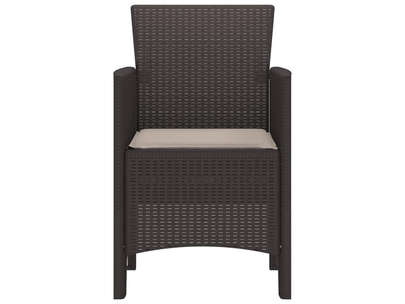  Lot de 4 chaises de jardin, chaises d'extérieur marron polypropylène cf30083  - Conforama C