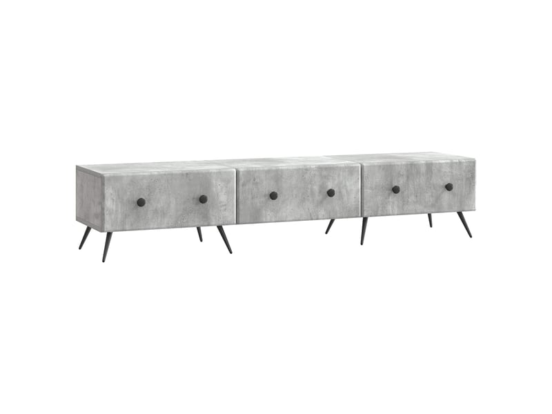  Meuble tv - banc tv - meuble de rangement gris béton 147 x 34,5 x 30 cm bois d'ingénierie  - Conforama A