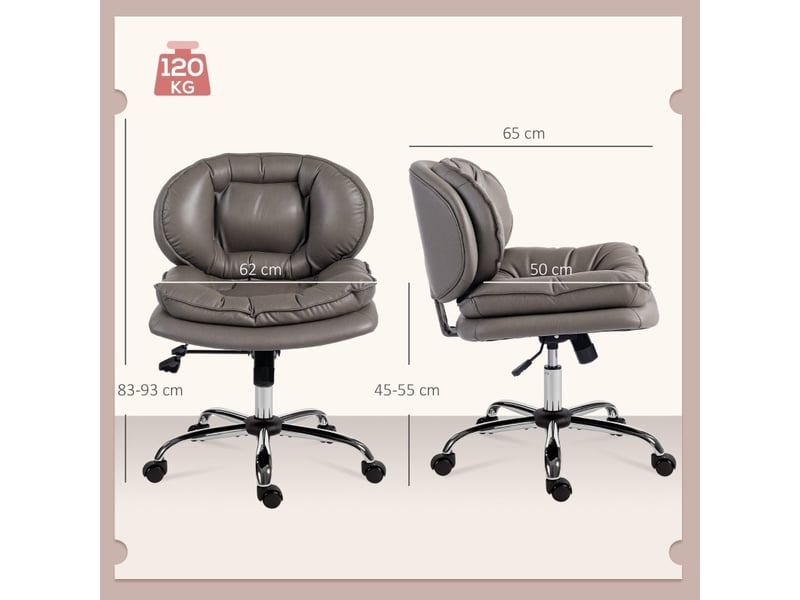 Chaise de bureau florora siège large pivotante hauteur ajustable gris - Conforama E