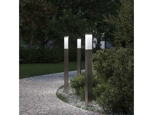 Lot de 3 borne lumineuse 80 cm acier inoxydable ip44 shl9540