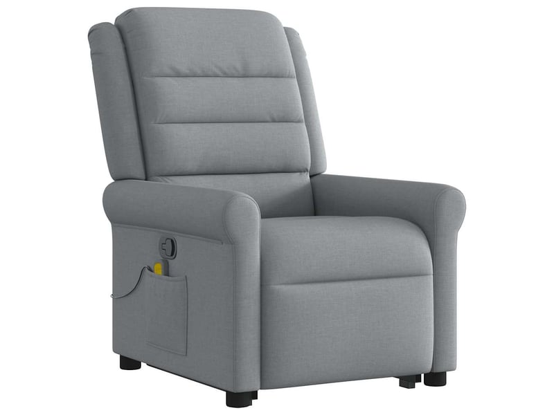 Fauteuil de massage inclinable, fauteuil relax gris clair tissu shl82400 - Conforama D