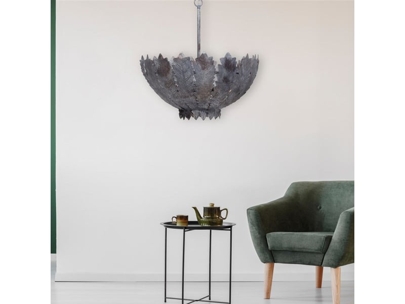  Lampe suspension en métal autumn leaves 77cm argent  - Conforama C