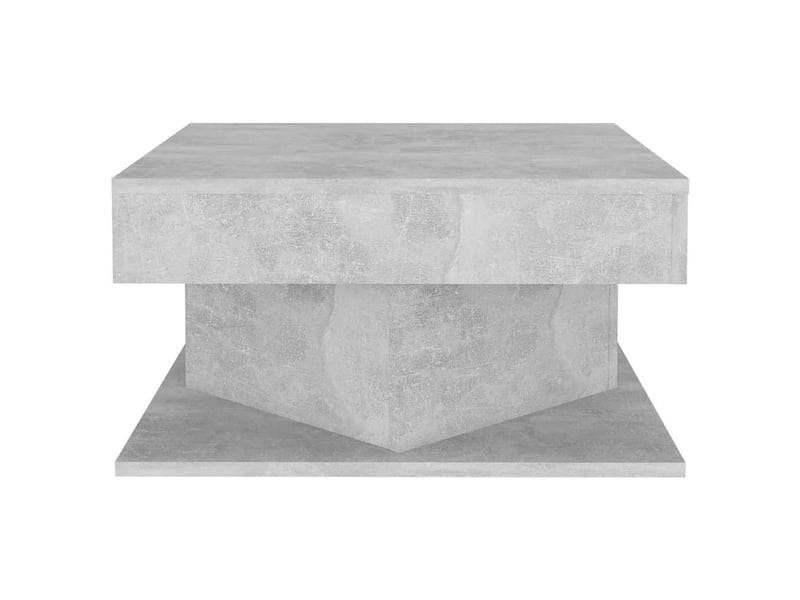  Table basse rectangulaire | table de salon gris béton 57x57x30 cm bois d’ingénierie  - Conforama C