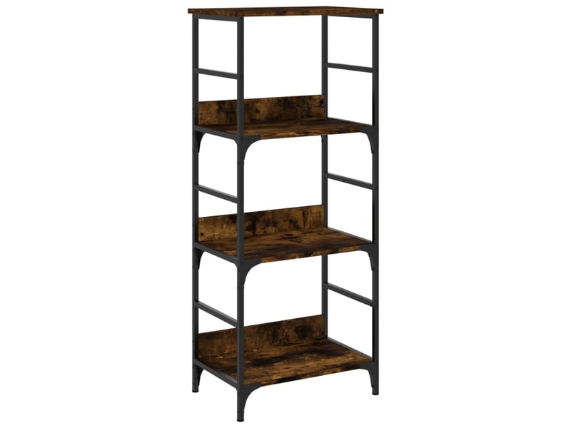  Bibliothèque, étagère de rangement chêne fumé 50x33x117,5 cm bois d'ingénierie  - Conforama A