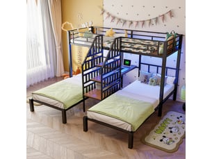Lit mezzanine 90x200 cm <strong></strong> <strong>Morn Vibe</strong> coloris noir