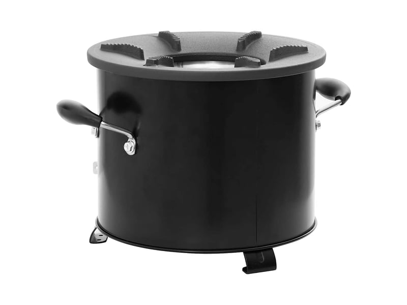  Poêle à bois de camping noir 36x26x22,5 cm métal  - Conforama E