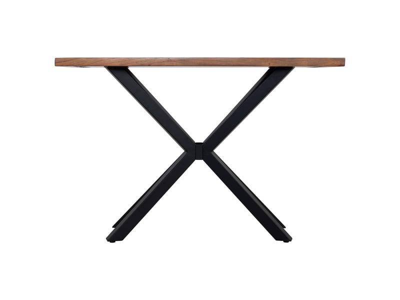  Console d'entrée en bois d'acacia marron avec pieds en fer 120x40x80h cm  - Conforama B