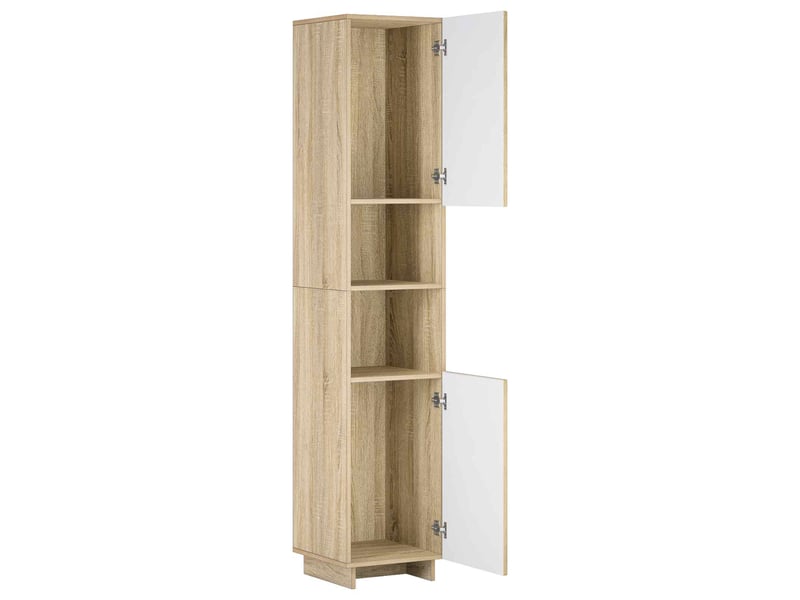 Meuble de rangement salle de bain chêne sonoma 36.5x38x180 cm - Conforama C