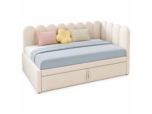 Lit gigogne 90x200 cm STILVORA   coloris beige