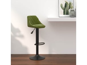 Tabouret de bar, chaise de bar vert clair velours shl40188