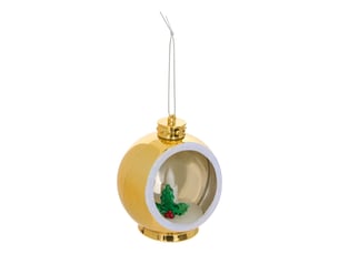 Boule bougie de noël lumineuse led h. 8 cm à piles