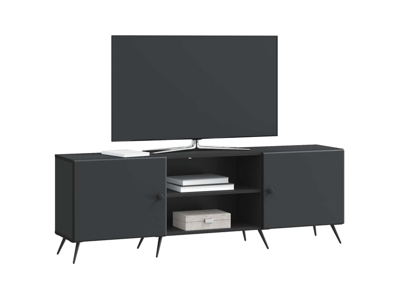  Meuble tv - banc tv - meuble de rangement 150 x 31 x 50 cm noir bois d'ingénierie  - Conforama C