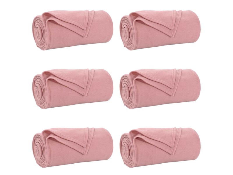  Couverture jetée de canapé 6 pcs rose 200x150 cm 2.52 kg polaire  - Conforama A