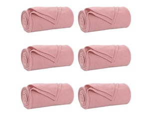 Couverture jetée de canapé 6 pcs rose 200x150 cm 2.52 kg polaire