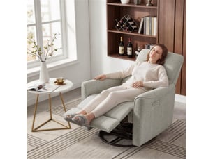 Fauteuil relax électrique <strong>CHITA</strong> Tissu gris