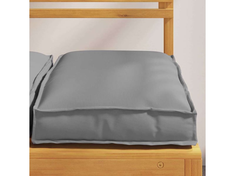  Lot de 2 coussins pour chaise, coussins d'extérieur tissu oxford gris 40 x 40 x 8 cm cf50046  - Conforama D