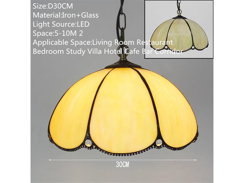  Suspension créative en bois massif et verre, style campagne – e27, source 9w blanc chaud incluse, pour salle à manger, bureau et chambre-style 3  - Conforama B