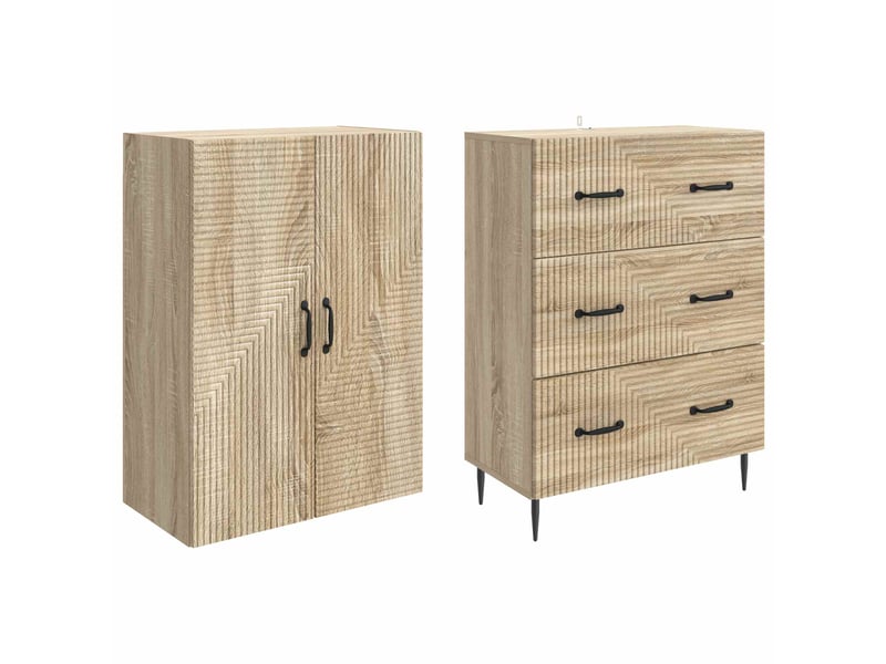 Ensemble de meubles 2 pcs, rangement de salon 66 x 34,5 x 90 cm bois d'ingénierie shl2724 - Conforama D
