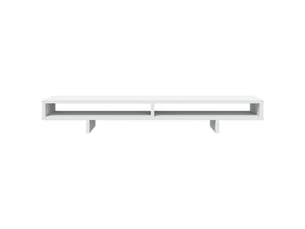 Support de moniteur table meuble bureau 100 x 27 x 15 cm bois d'ingénierie blanc 02_0044837